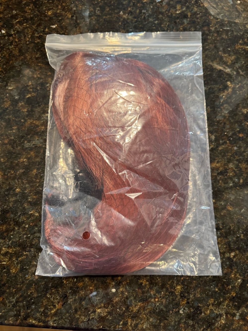 Red Synthetic Women's Hair Bun Piece - Unbranded